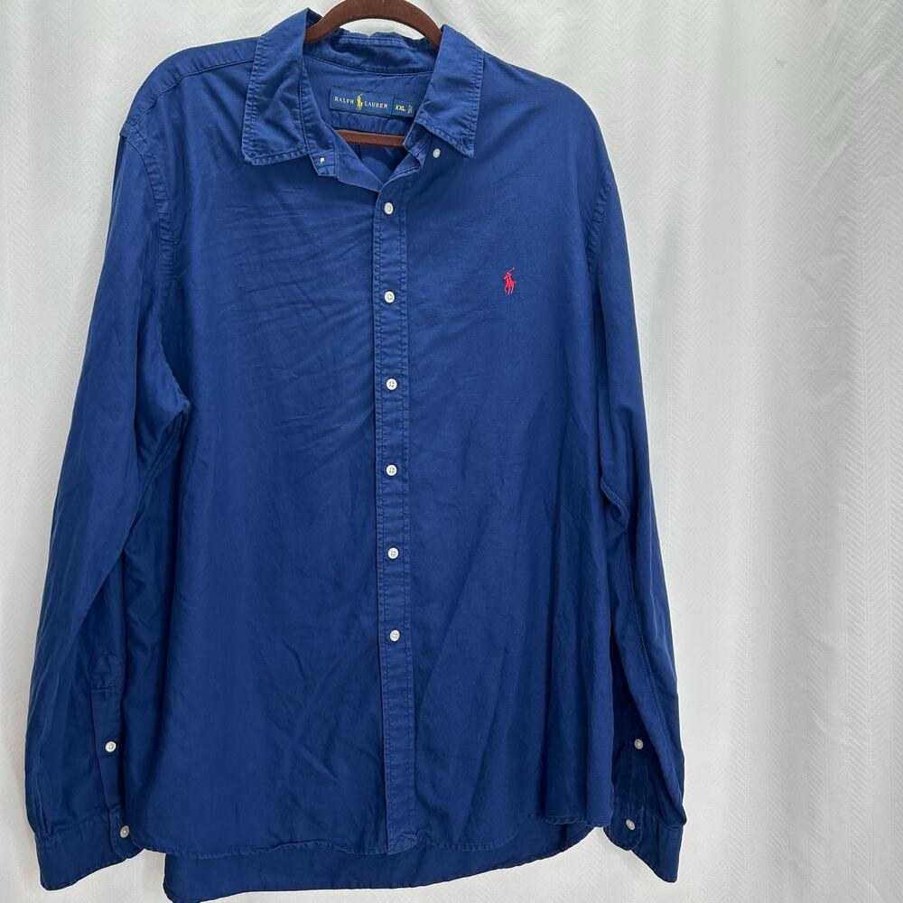 Ralph Lauren blue men’s button up shirt long sleeve XXL